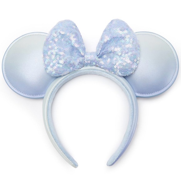 Disney Accessories - NEW Disney Parks Winter Blue Minnie Sequin Ears